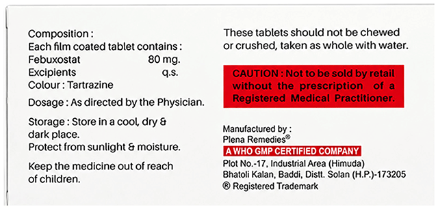 Febomap 80mg Tablet 10s
