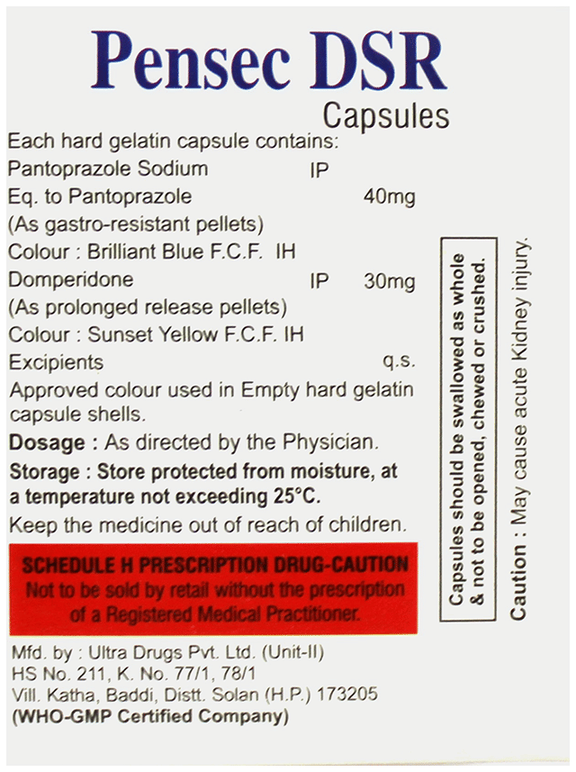 Pensec DSR 30/40mg Capsule PR 10s