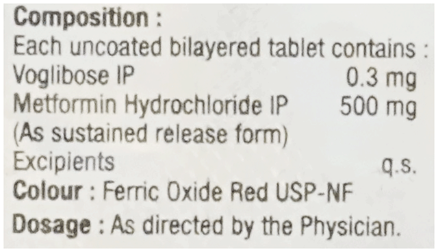 VOGLIeco M 500/0.3mg Tablet SR 15s