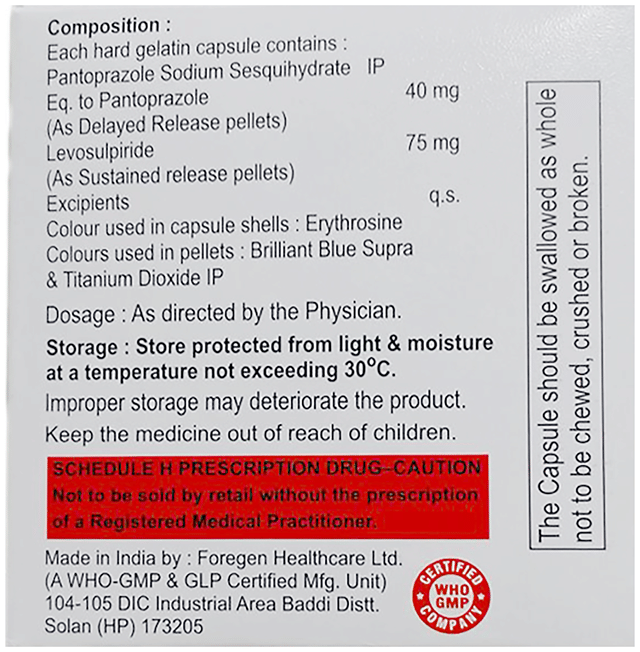 Pantabrez LS 75/40mg Capsule SR 10s