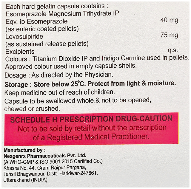 Esproto L 40/75mg Capsule SR 10s