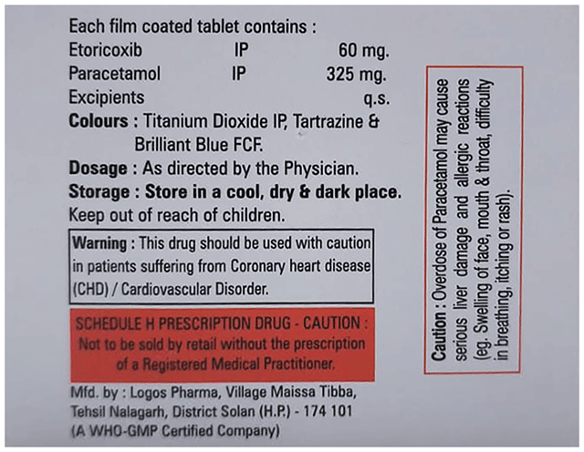 Etostark P 60/325mg Tablet 10s