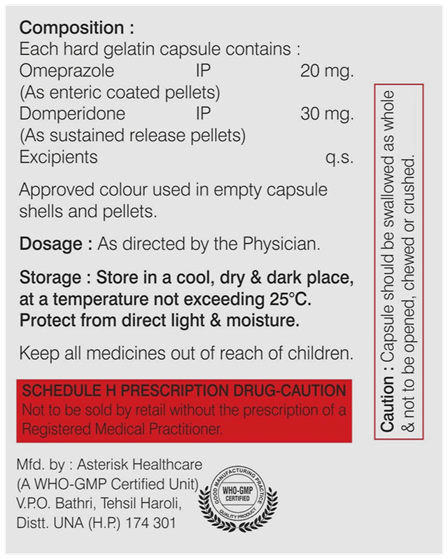 Nocid D 30/20mg Capsule SR 10s