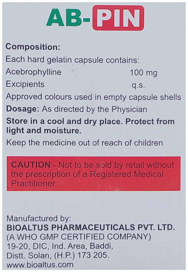 AB Pin 100mg Capsule 10s