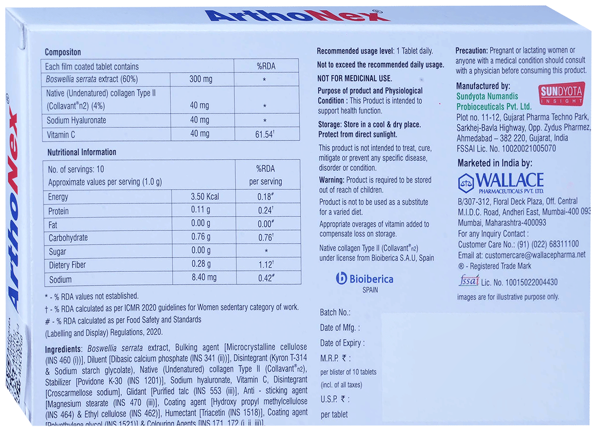 ARTHONEX TABLET 10'S - Scraped Image