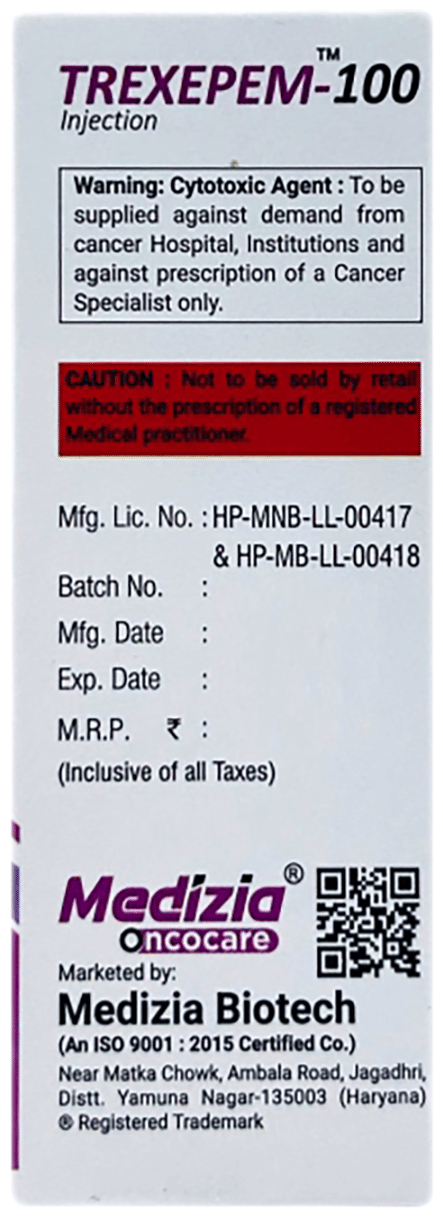Trexepem 100mg Injection 1s