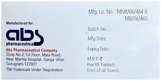 Rozclue F 160/10mg Tablet 10s