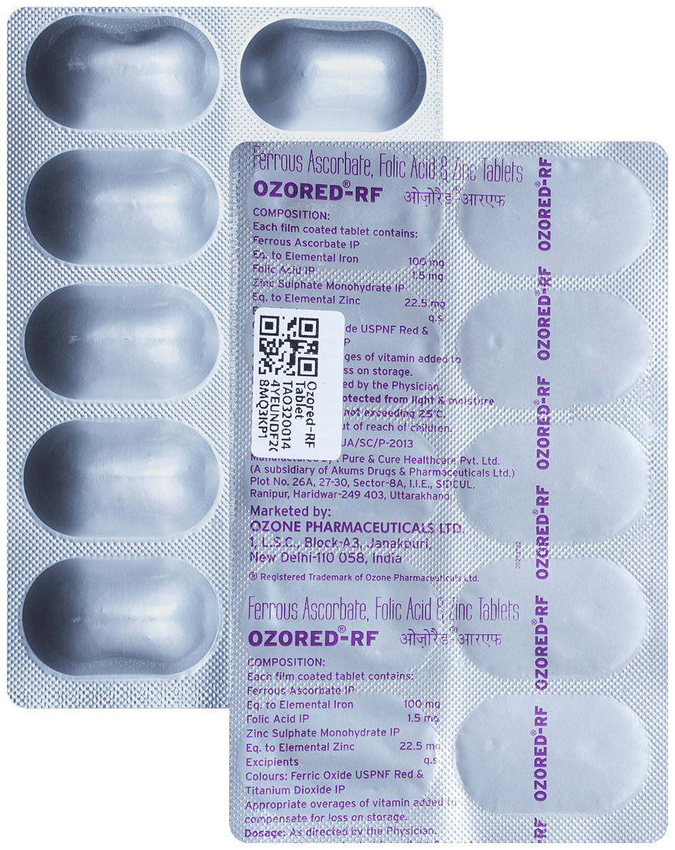 OZORED RF TABLET 10'S - Scraped Image