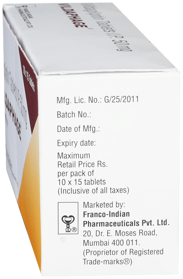 Vildaphage 50mg Tablet 15s