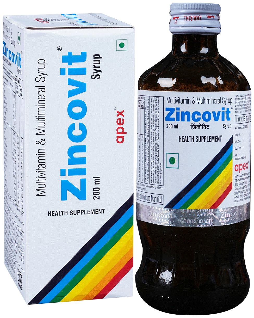 ZINCOVIT SYRUP 200 ML - Scraped Image
