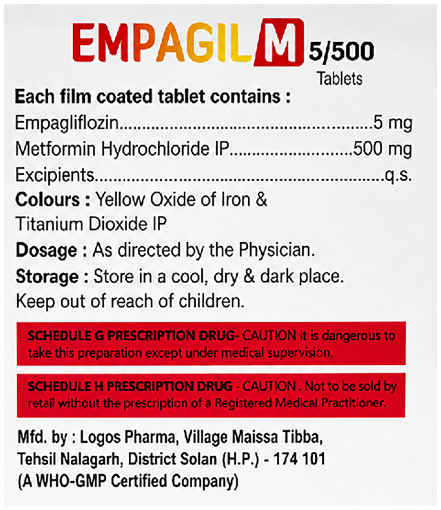 Empagil M 5/500mg Tablet 10s