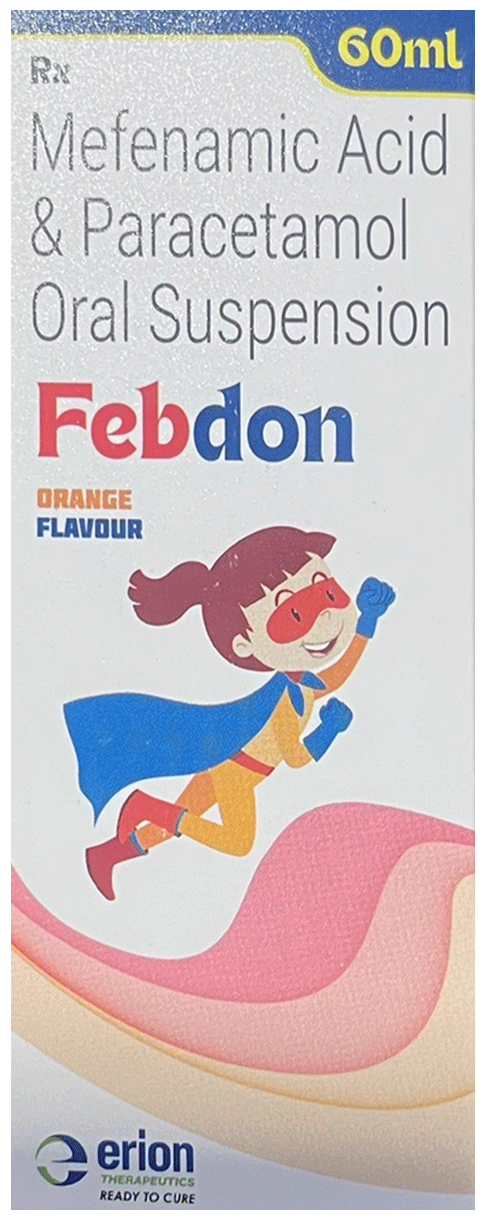Febdon 50/125mg Orange Oral Suspension 60ml