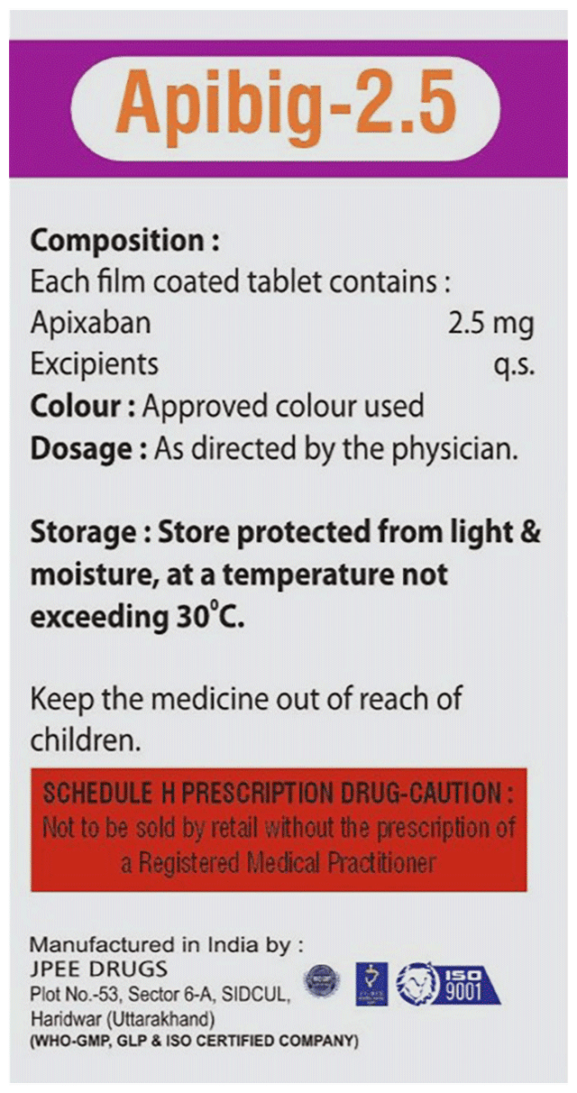Apibig 2.5mg Tablet 30s
