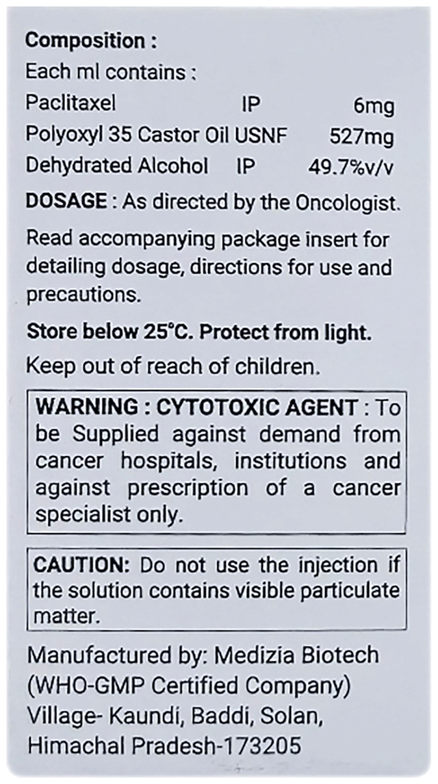 Taxelpix-100 6mg Injection 16.7ml