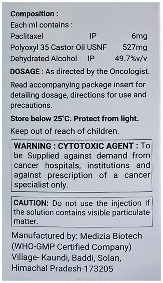 Taxelpix-260 6mg Injection 43.4ml