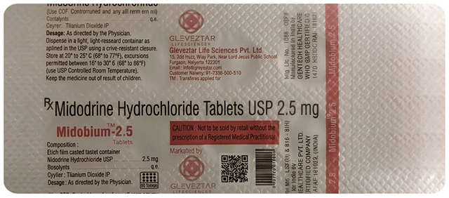 Midobium 2.5mg Tablet 10s