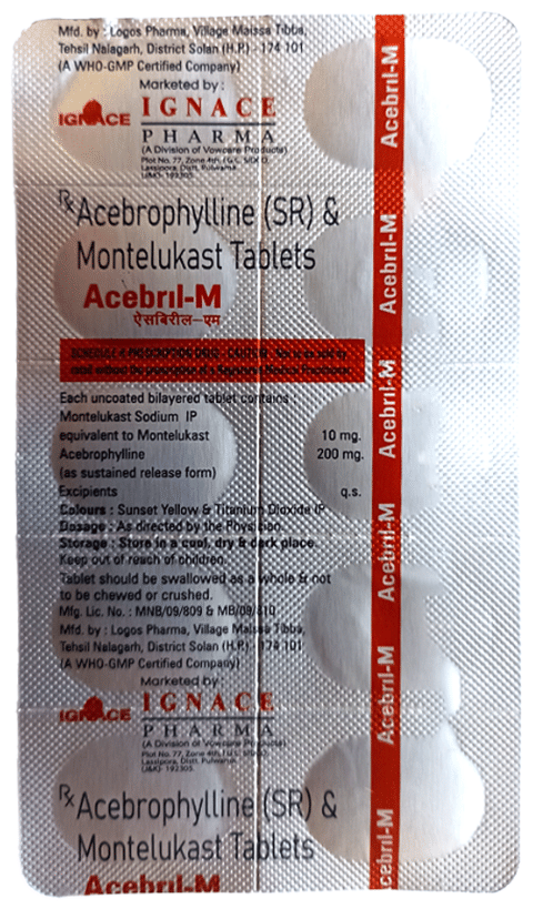 Acebril M 200/10mg Tablet SR 10s