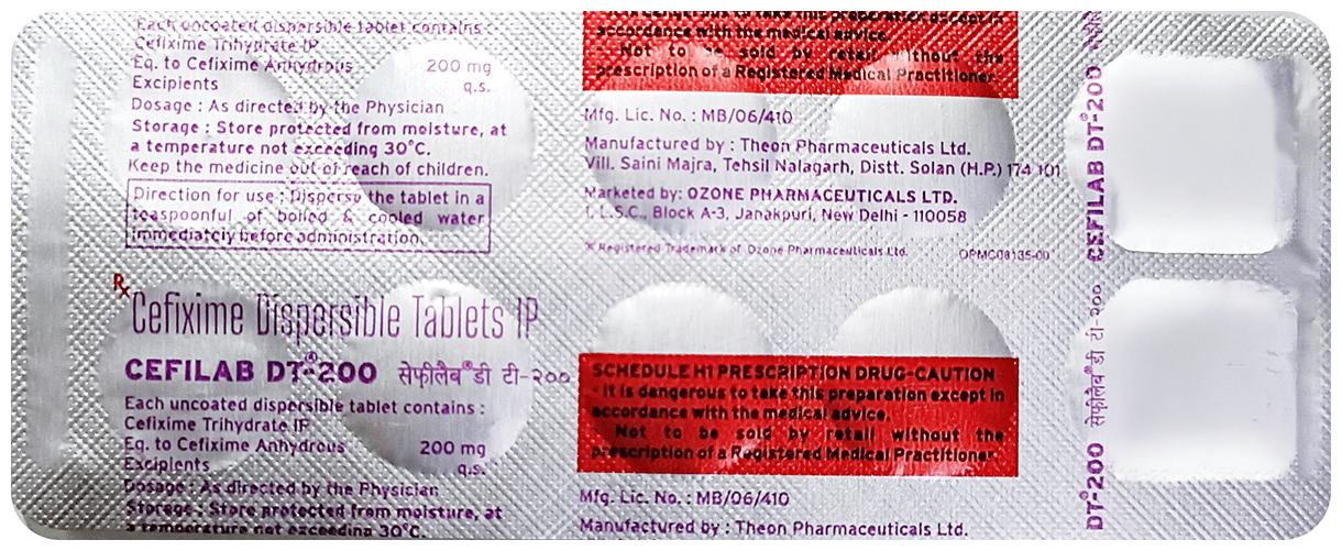 CEFILAB DT 200 TABLET 10'S - Scraped Image