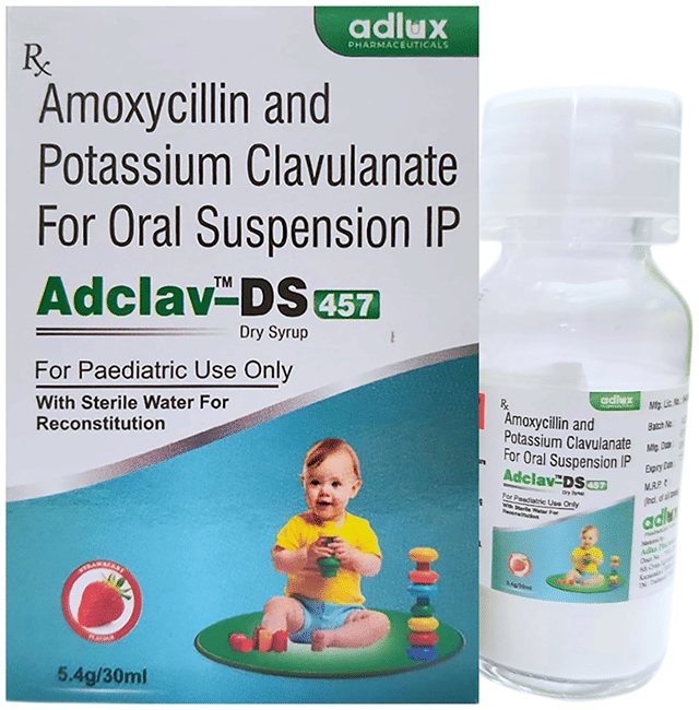 Adclav DS 400/57mg Strawberry Oral Suspension 30ml
