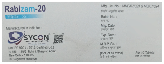 Rabizam 20 Tablet