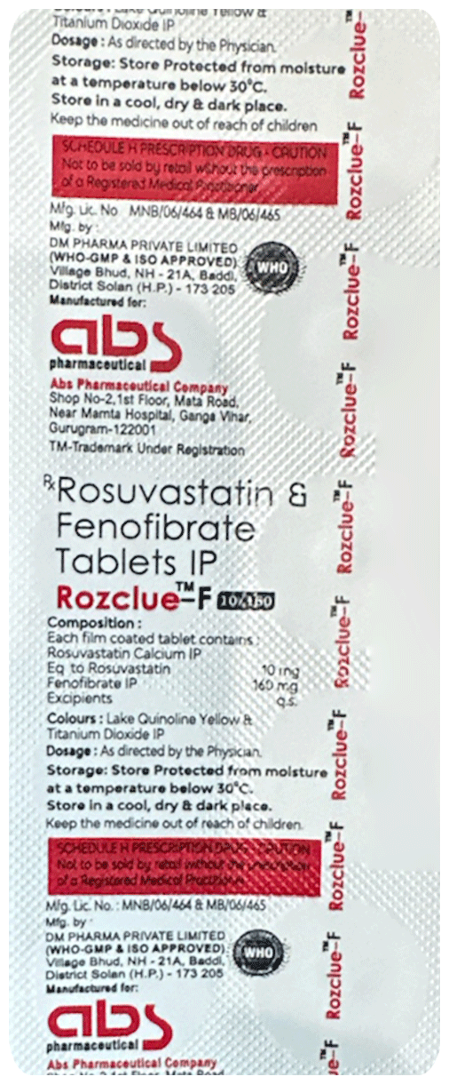 Rozclue F 160/10mg Tablet 10s