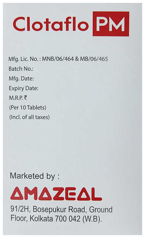 Clotaflo PM 500/800mg Tablet 10s