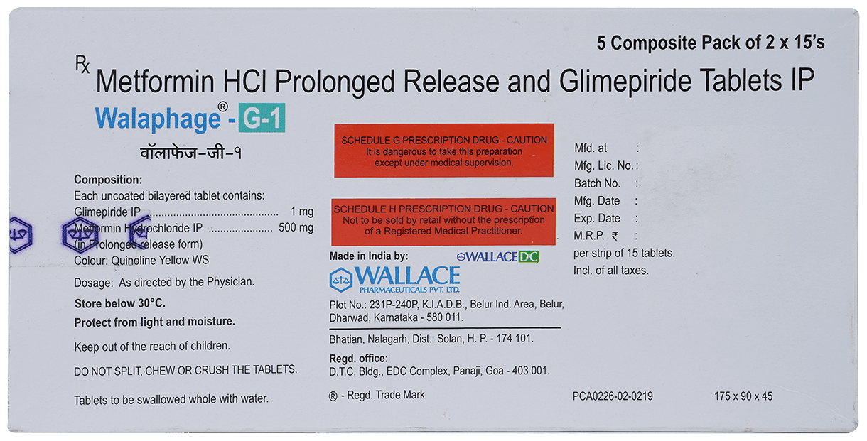 WALAPHAGE G-1 TABLET 15'S - Scraped Image