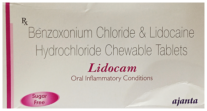 Lidocam 1/1mg Chewable Tablet 15s
