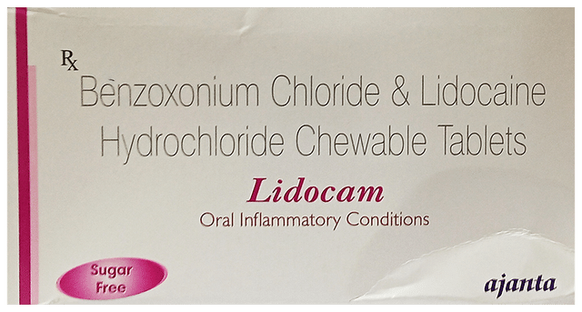 Lidocam 1/1mg Chewable Tablet 15s
