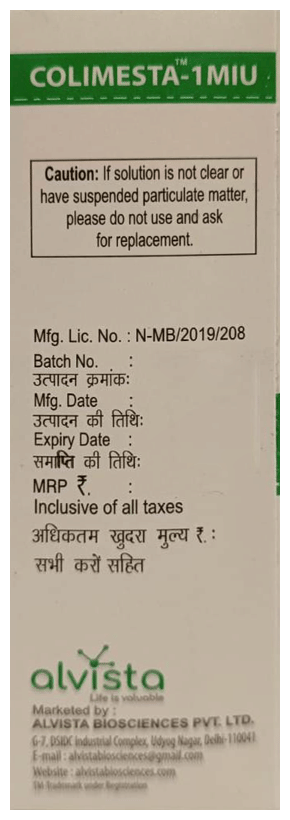 Colimesta 1 MIU Injection