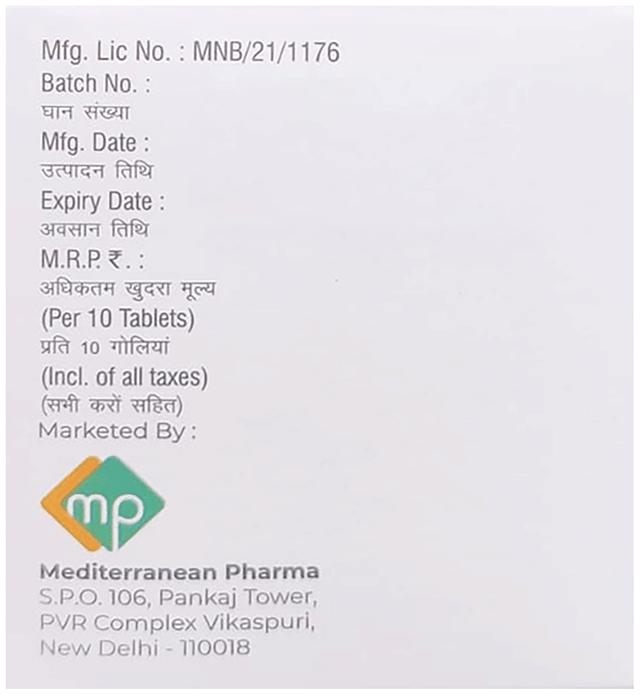 Acephyn M 200/10mg Tablet SR 10s