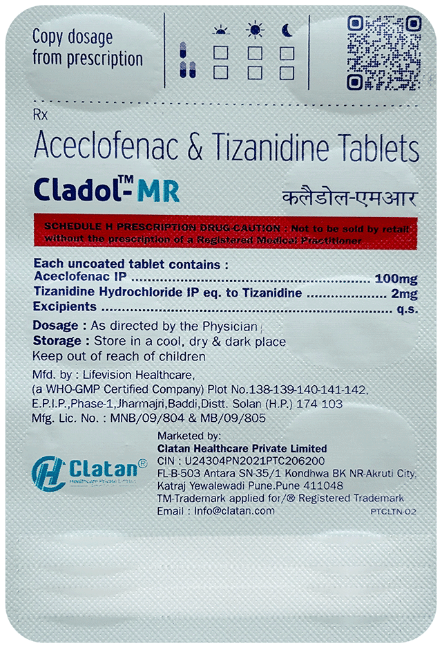 Cladol MR 100/2mg Tablet 10s