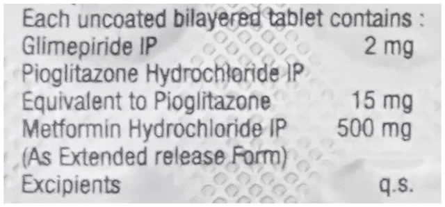 GLIMleco 2/500/15mg Tablet ER 15s
