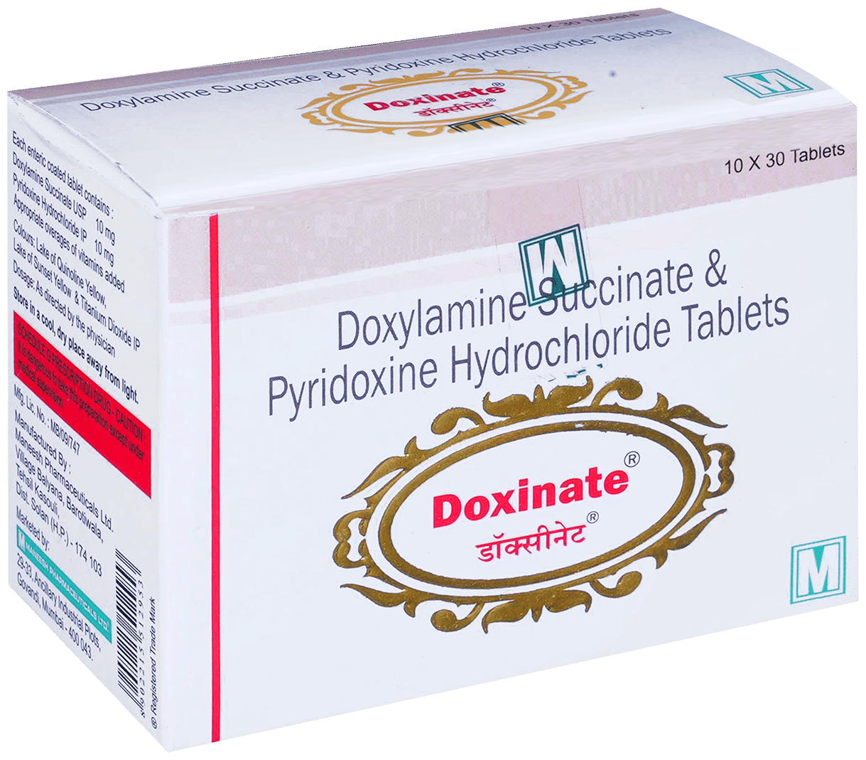 DOXINATE TABLETS 30'S - Scraped Image