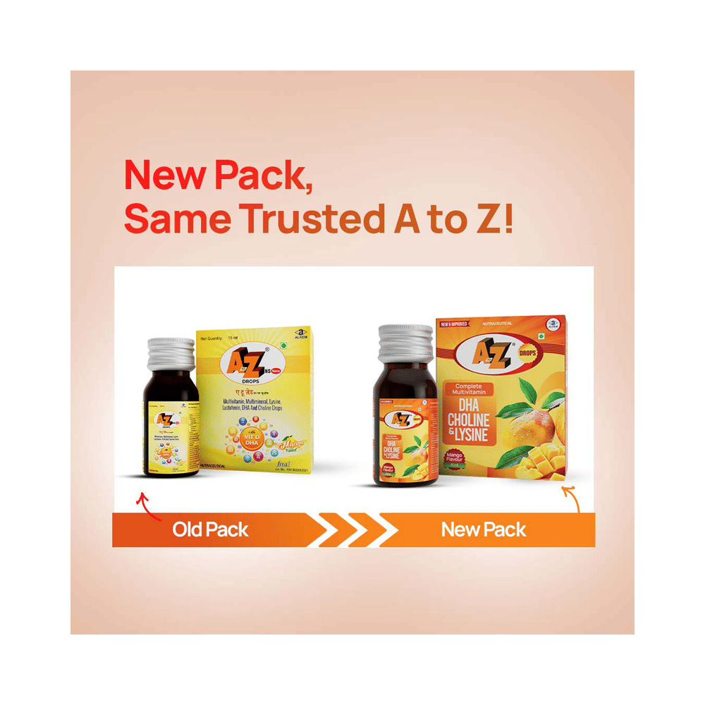 A to Z Multivitamin and Multimineral Oral Drops Mango