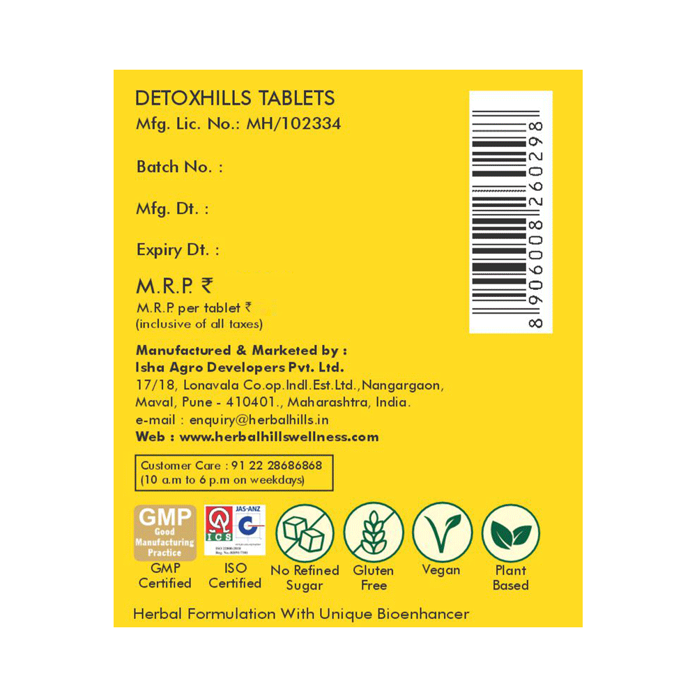 Herbal Hills Detoxhills Detox Support Tablet Value Pack