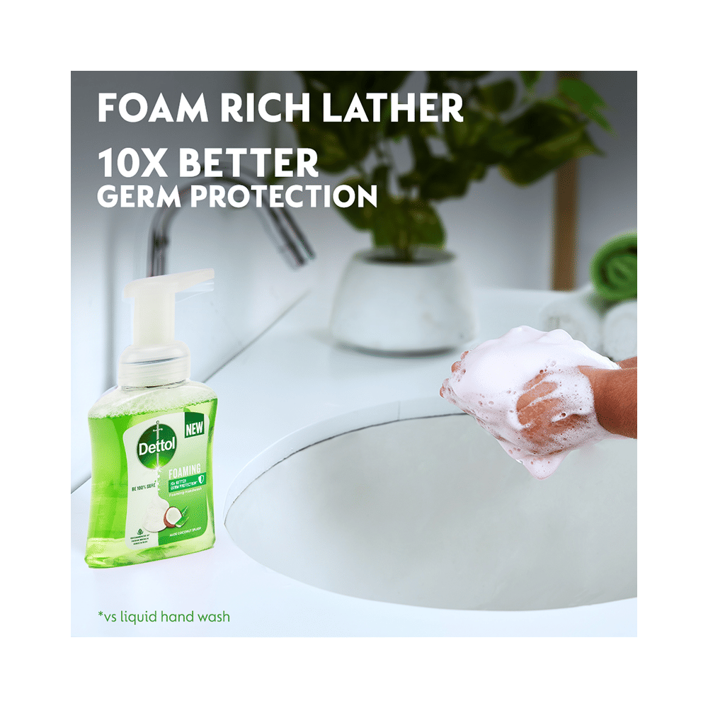 Dettol Combo Pack of Foaming Handwash (250ml) & Refill Pack (200ml) Aloe Coconut