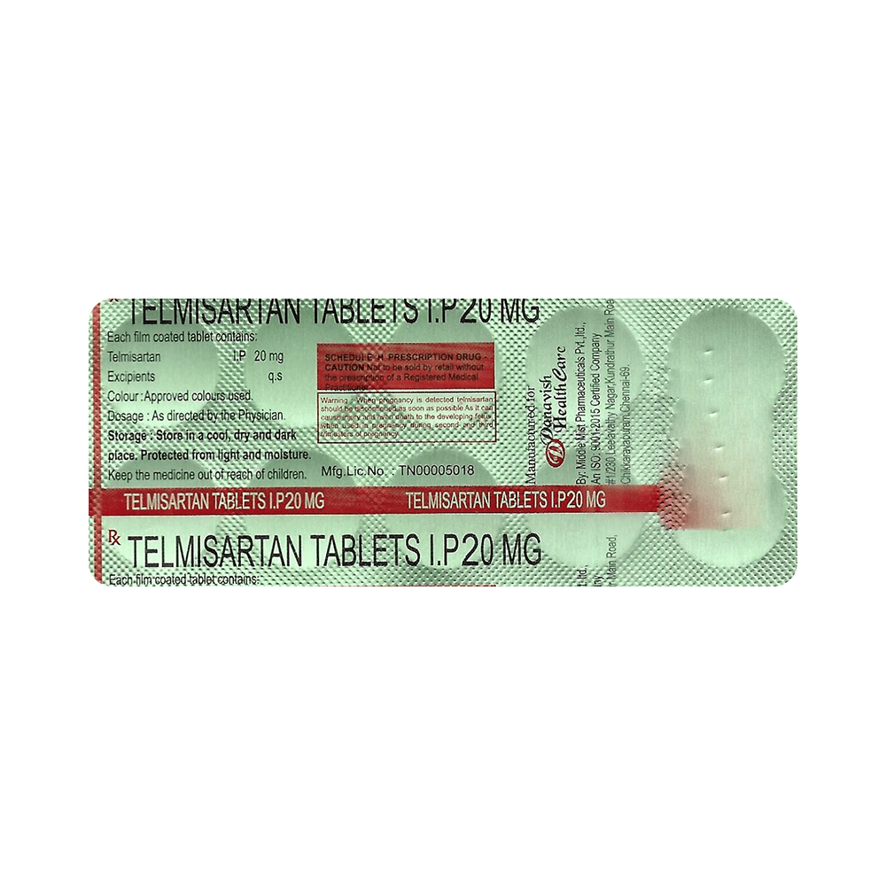 Danavish Telmisartan 20mg Tablet