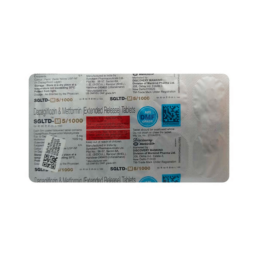 Sgltd M 5mg/1000mg Tablet
