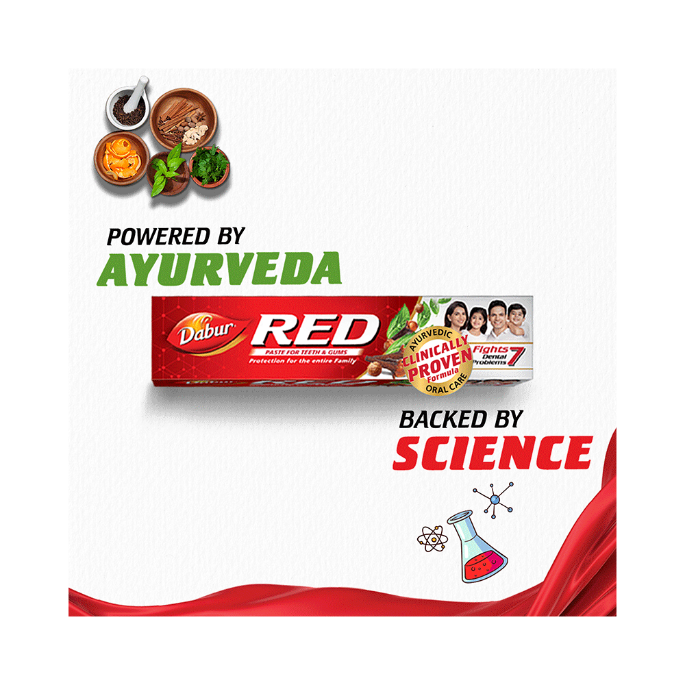 Dabur Red Toothpaste for Healthy Teeth & Gums | Fights Dental Problems