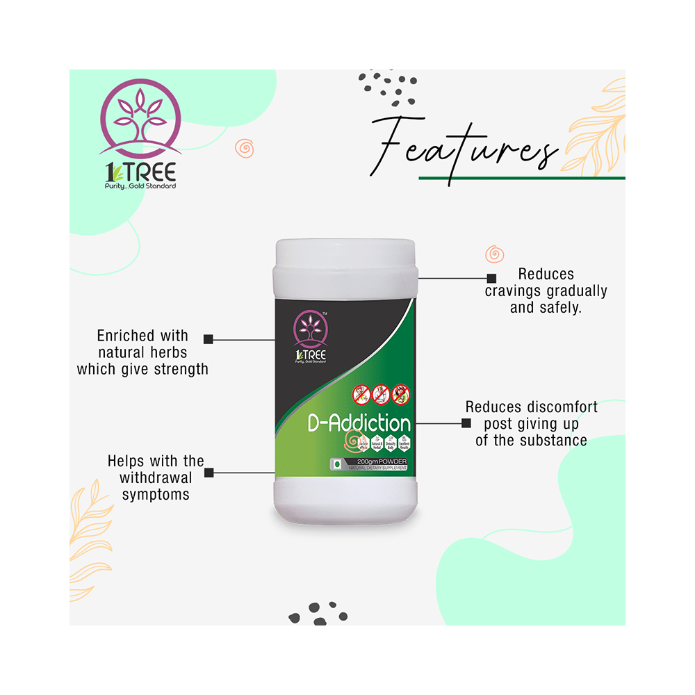 1 Tree Combo Pack of D-Addiction Powder 200gm & D-Addiction+Drops 30ml