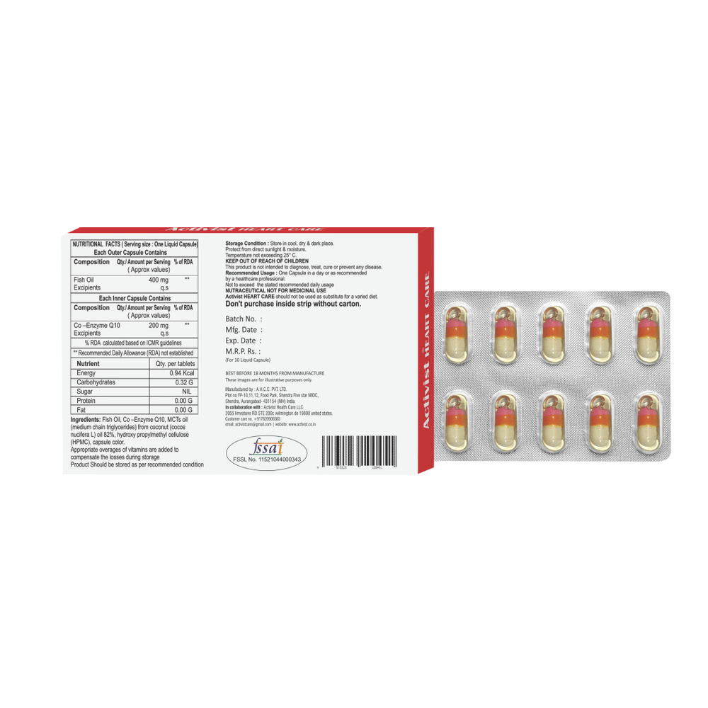 Activist Heart Care Liquid Capsule (10 Each)