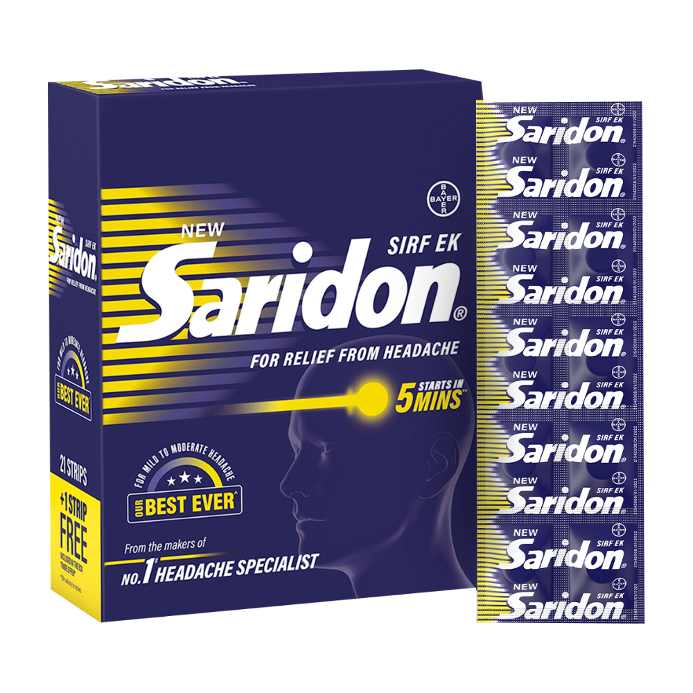 Bayer Combo Pack of New Saridon Tablet & Saridon Woman for Abdominal Pain