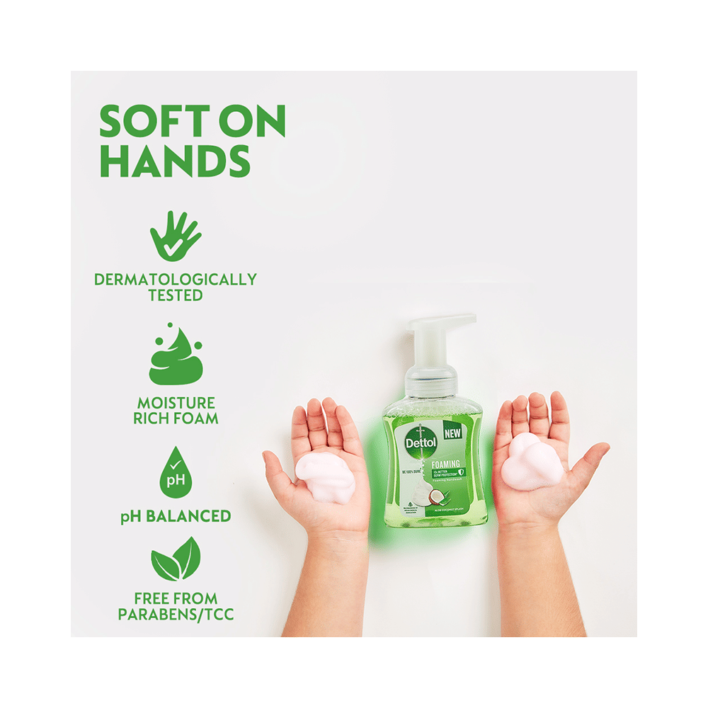 Dettol Combo Pack of Foaming Handwash (250ml) & Refill Pack (200ml) Aloe Coconut