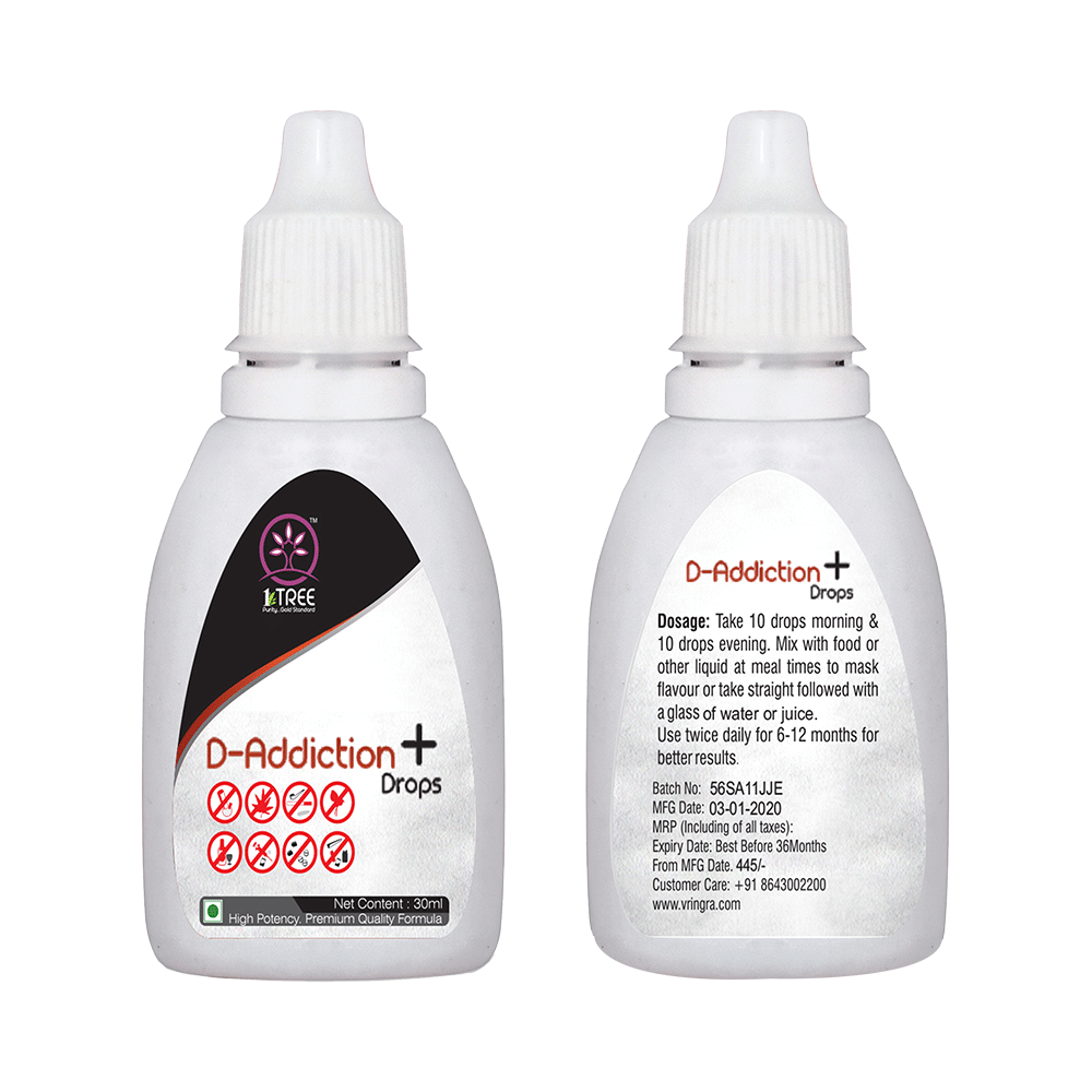 1 Tree Combo Pack of D-Addiction Powder 200gm & D-Addiction+Drops 30ml