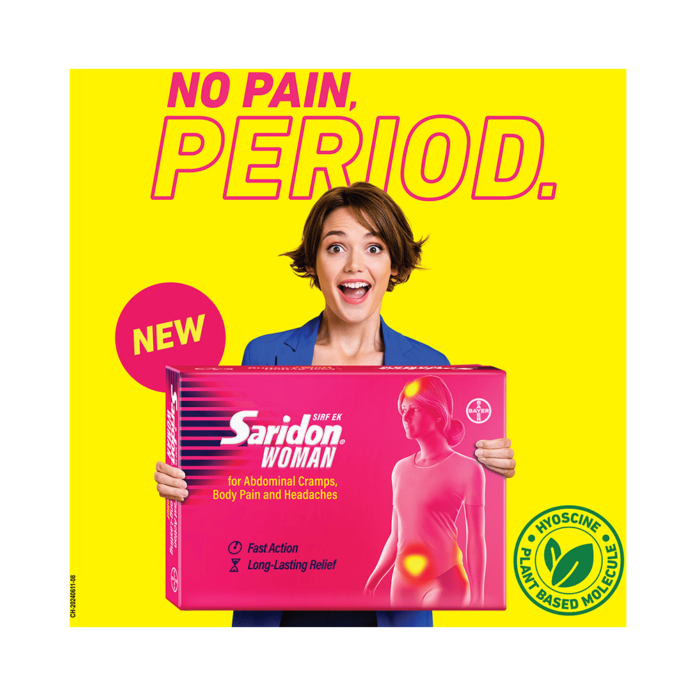 Bayer Combo Pack of New Saridon Tablet & Saridon Woman for Abdominal Pain