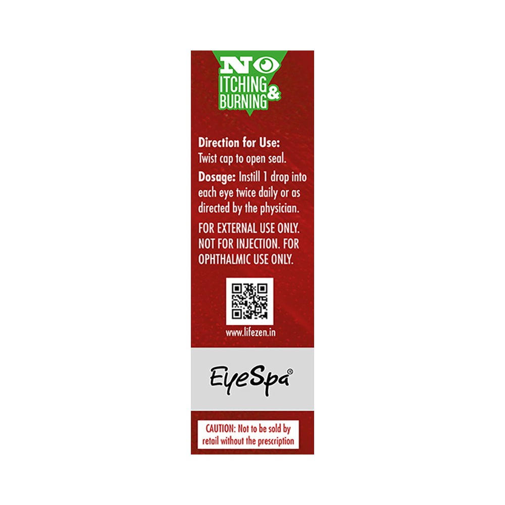 Eye Spa Red Redness Reliever Eye Drops| Help in Discomfort from Burning, Itchiness
