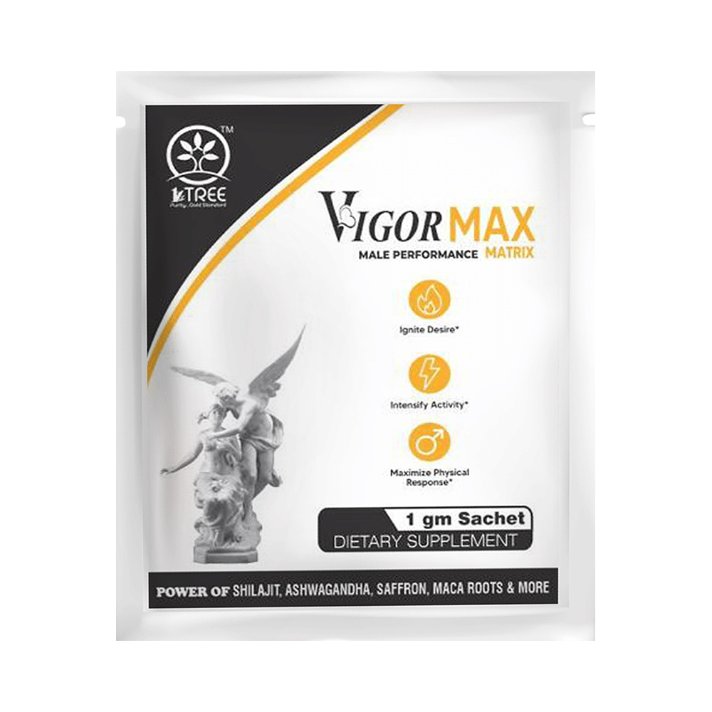 1 Tree Combo Pack of Vigor Max Sachet (8), Vigor Max Spray (100ml) & Vigor Max Pleasure Gel (100ml)