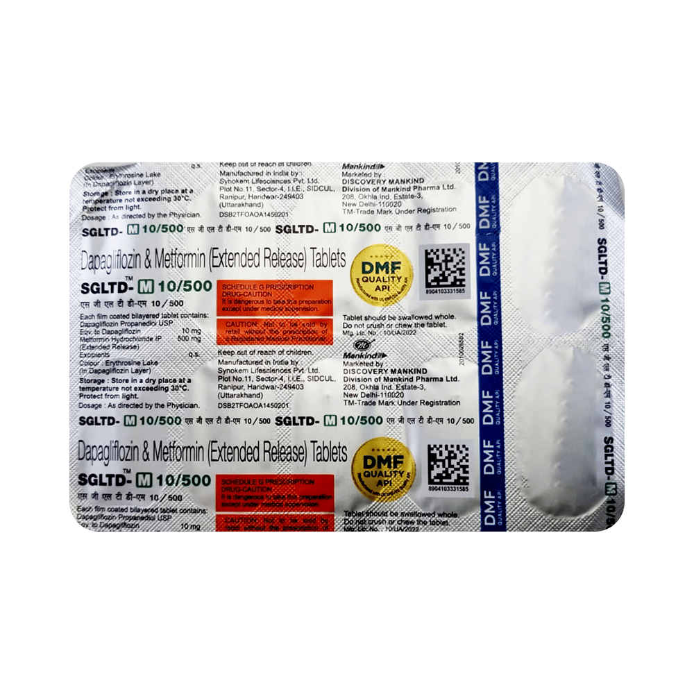 Sglt DM 10mg/500mg Tablet