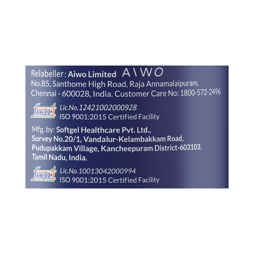 AIWO Ultimate Omega 3 Double Strength Fish Oil 1000mg for Heart Health | Capsule